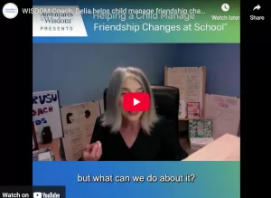 life coach helps young girl make new friends