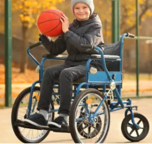 boy in wheelchair